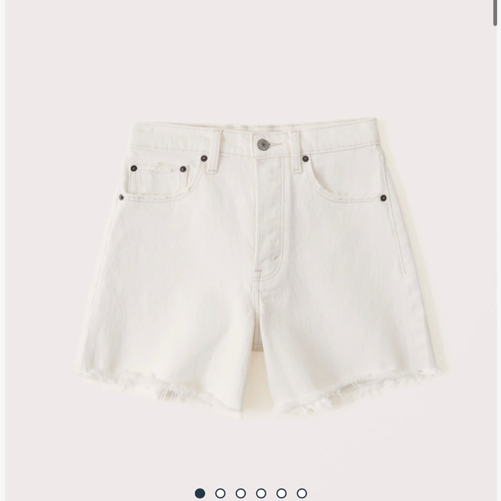 Abercrombie High Rise Dad Short - White - SZ 32 / 14